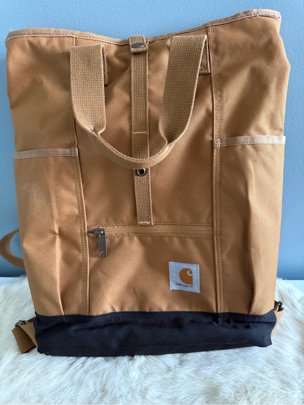 Carhartt Women's Hybrid Duck Brown Convertible Backpack - Picture 2 of 9